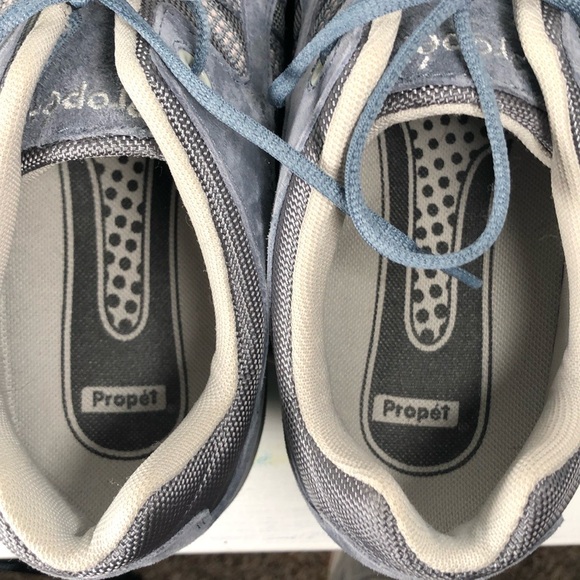 Propet Leila Rejuve Athletic Denim Suede Laced Workout Walking Shoe Size 11 - Picture 12 of 16